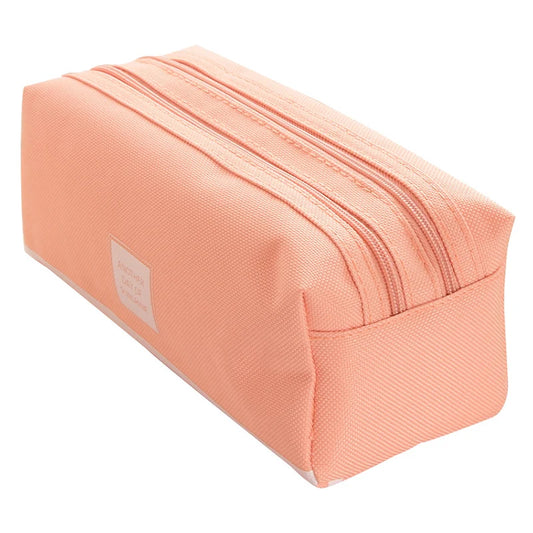 Girls Cute Pencil Case Pen Storage Bag 2 Compartments Makeup Coin Purse for Women EM88