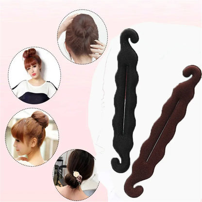 1Pcs Women Hair Device Foam Sponge Hair Disk Donut Quick Messy Bun Updo Hair Clip Hair Accessories Hair Fashion Tools