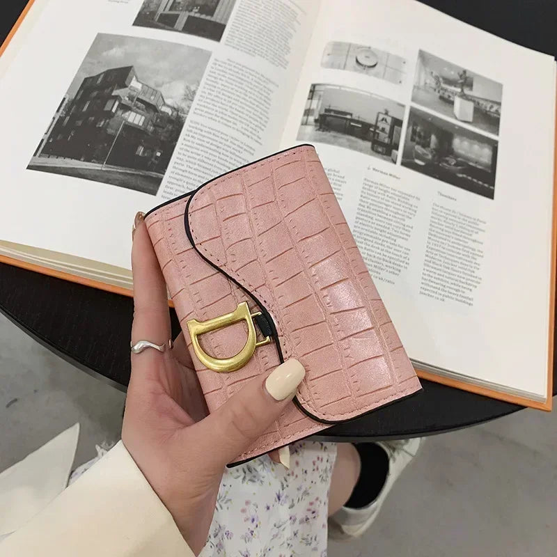 Women Short Wallet Small Fashion Luxury Brand Leather Purse Ladies Card Bag For Women Clutch Female Purse Money Clip Wallet