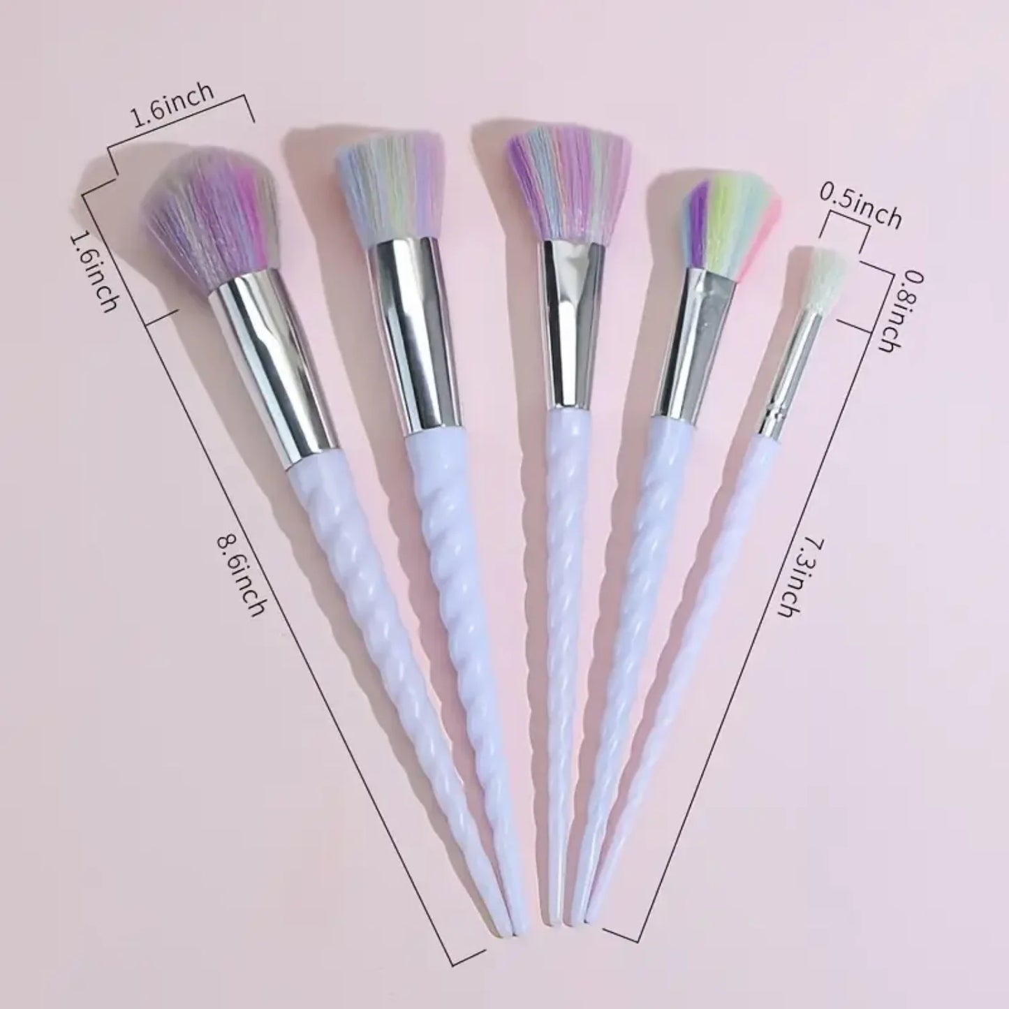 10pcs Unicorn Makeup Brushes Set Blue Foundation Powder Cosmetics Blush Eyeshadow Women Beauty Glitter Make Up Brush Tools - Enh