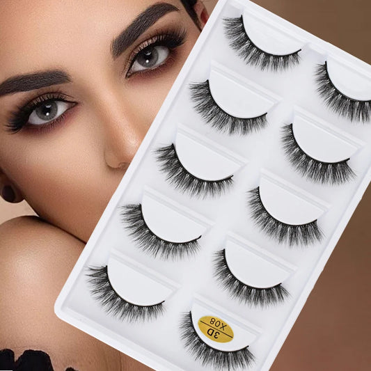 3/5 Pairs Hot Sale Natural Long 3D Mink Lashes Soft Short Faux Cils Handmade Fake Lashes Makeup Tool Eyelash Extension maquiagem