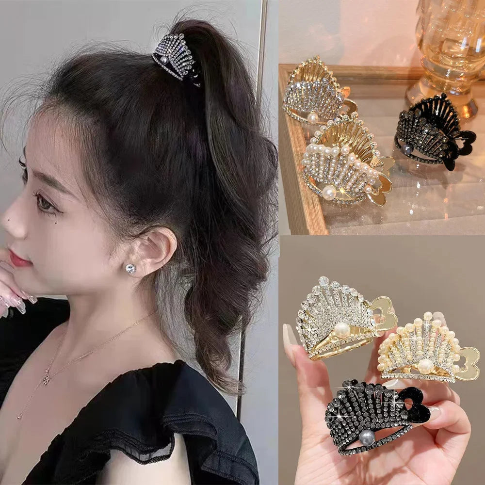 High Ponytail Grab Clip Anti-sagging Fixed Artifact Ponytail Buckle Hairpin Female