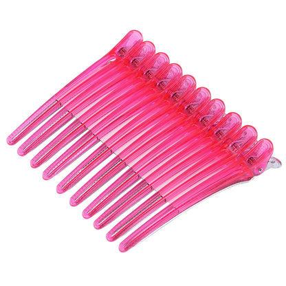 10Pcs Hairdressing Hair Clips Salon Hairdressing Plastic Clamps Professional Hair Sectioning Hairpin Styling Accessories Tools