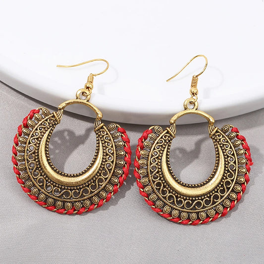 Simple Baroque Style Women Cute Drop Earrings Lady Metal Stylish Dangle Earrings Exquisite Beautiful Elegant Women LL@17