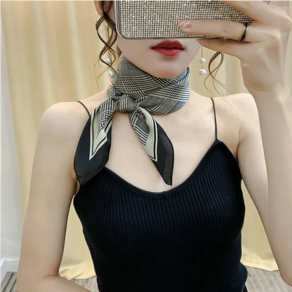 Scarf Women Silk Satin Scarf for Women Neckerchief  luxury Scarf Foulard Women Bandana Silk Scarves Laven Official Store WJ002