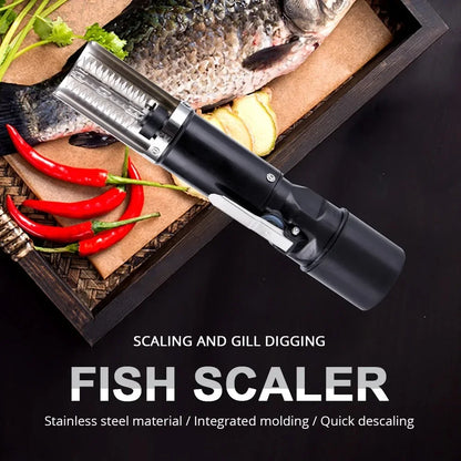 Seafood Knif 120W Waterproof Electric Fish Scale Scraper Fishing Clean Easy Fish Stripper Remover Cleaner Tool Charging Adapter